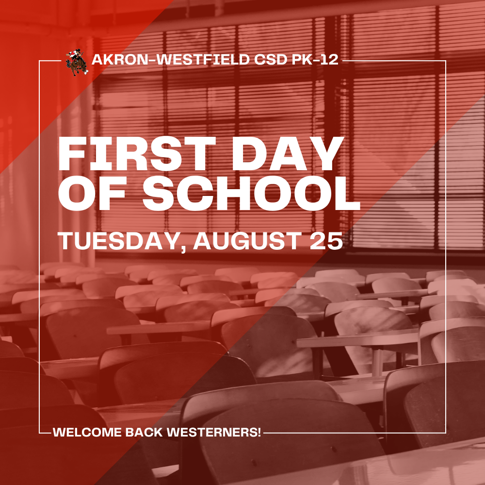 first day of school- tuesday, aug. 25